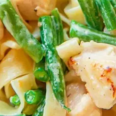 Kurczak fasolką szparagową - pyszne danie z makaronem