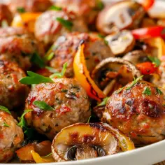 Pieczone mielone z indyka z cebulą, papryką i natką pietruszki