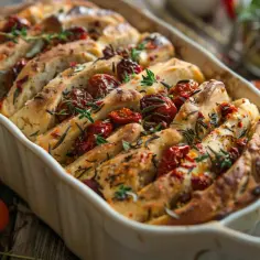 Babka z kaszy gryczanej z suszonymi pomidorami i ziołami